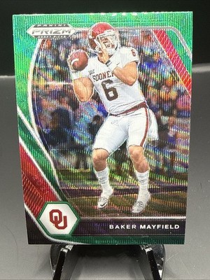 2021 Panini Prizm Draft Picks Green Wave #25 Baker Mayfield OKLAHOMA 