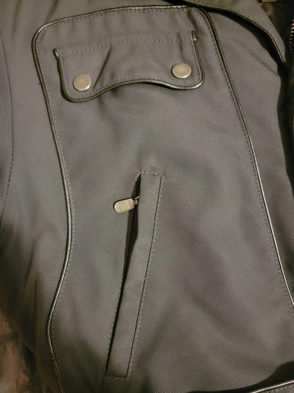 Mens Black Belstaff Black Label Nylon Motorcycle Jacket Leather Trim image 5