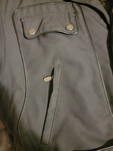 Mens Black Belstaff Black Label Nylon Motorcycle Jacket Leather Trim image 5