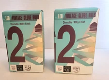 2 Torchstar LED Vintage Globe Bulbs Dimmable/Milky finish  2700K Soft White