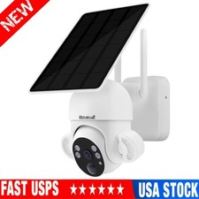 JideTech Solar 2MP WiFi PIR Security Camera with Battery Bidirectional Audio