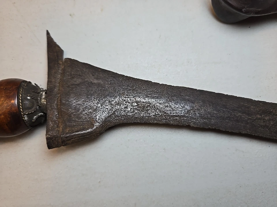 Indonesian Kris or Keris Dagger Knife - Damascus - Short Sword w/Scabbard Throat - Image 4 of 4