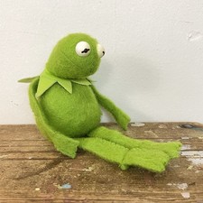 Vintage 1979 SAD KERMIT The Frog Muppet Mini Beanbag Plush Fisher Price Toy Meme