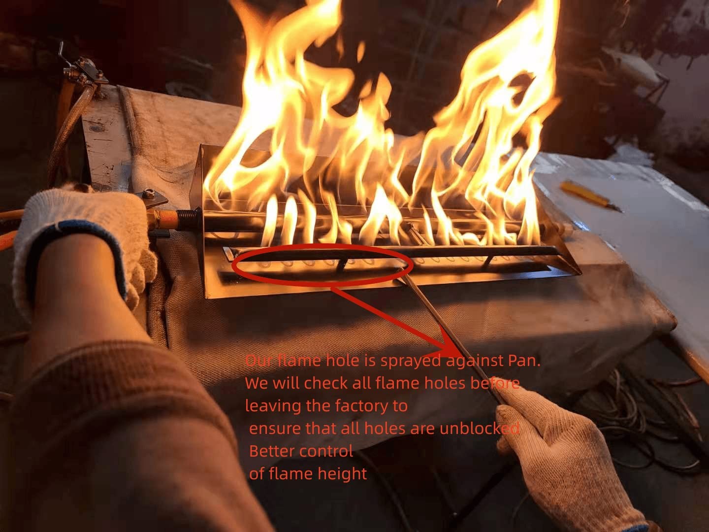 Americangaslos 18"-24" Burner Pan with Valve Remote for Gas Fireplace Gas