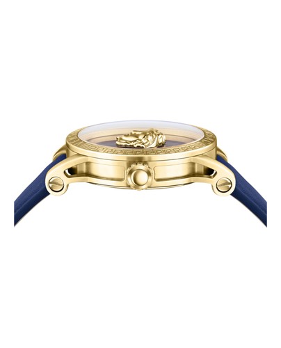 Versace Mens Gold 43mm Strap Fashion Watch - Picture 2 of 4