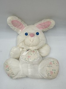 Fisher-Price Puffalump White Bunny Rabbit Baby Rattle Plush 1994 Vintage 10" VTG