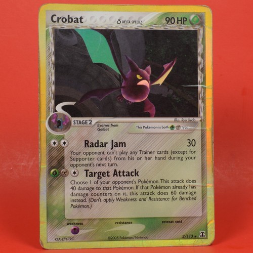 Pokemon TCG English Card ex Delta Species Crobat 2/113 Holo Rare