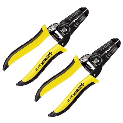 2-Pack 10-22 AWG Wire Stripper, Wire Cutter, Gauge Stripper, Wire Stripping T...