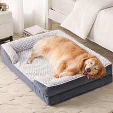 Orthopedic Dog Bed for Large Dogs, Egg Crate Foam Bed for Large Dogs, Equippe...