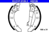 ATE Bremsbackensatz 03.0137-0126.2 FüR VW Seat Polo Arosa Lupo Audi Golf 86C 80