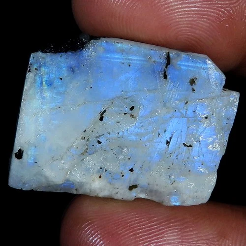 51.63 Cts Natural Rainbow Moonstone Rough Cabochon Gemstone 21x28x8 mm UR302