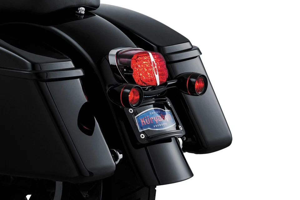 For Harley-Davidson Road King 96-21 Bullet Black Rear Turn Signal Light Bar Foto 2 de 3