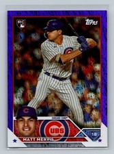 2023 Topps Update Matt Mervis Purple Foil Speckle #/799 RC Rookie US42 Cubs