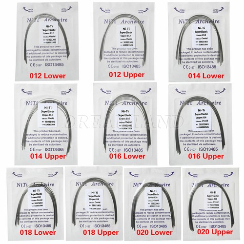 100 piezas Ortodoncia Dental Arco Redondo Alambre Elástico NITI Ovoide/Soportes Metálicos - Imagen 39 de 46