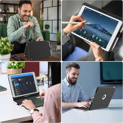 MMK iPad 10.2 Tastatur Hülle mit Touchpad   QWERTY, Pencil Halter, 2019 2021