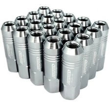 AROSPEED Gunmetal Aluminum Open End Lug Nut LightWeight 12X1.25 60MM Set Of 20