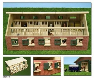 Kids Globe Large Wooden Horse Stables Model Kit Christmas Gift