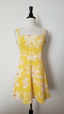 Anthropologie Dress New Size Small Yellow Floral Summer Spring Cottage Coquette