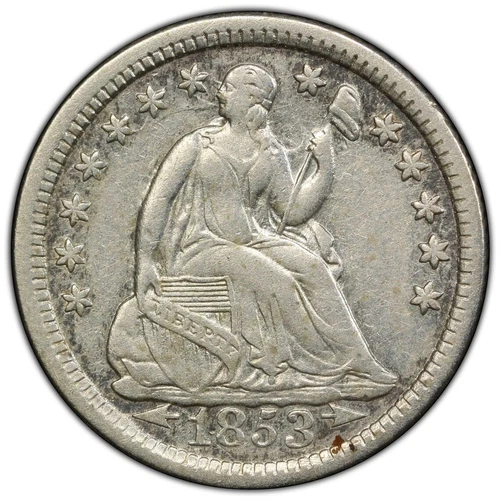 1853 Seated Liberty Half Dime - Arrows - Graded PCGS XF45 - Free Shipping