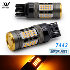 Syneticusa Canbus Error Free Decoding 7443 Led Amber Turn Signal Drl Light Bulbs