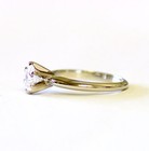 14k white gold GIA .93ct round diamond VS1 F engagement ring 2.8g vintage estate — photo 5