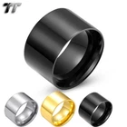 TT 14mm THICK Thumb Stainless Steel Band Ring Size 6-15 (R255) 3 Colours NEW