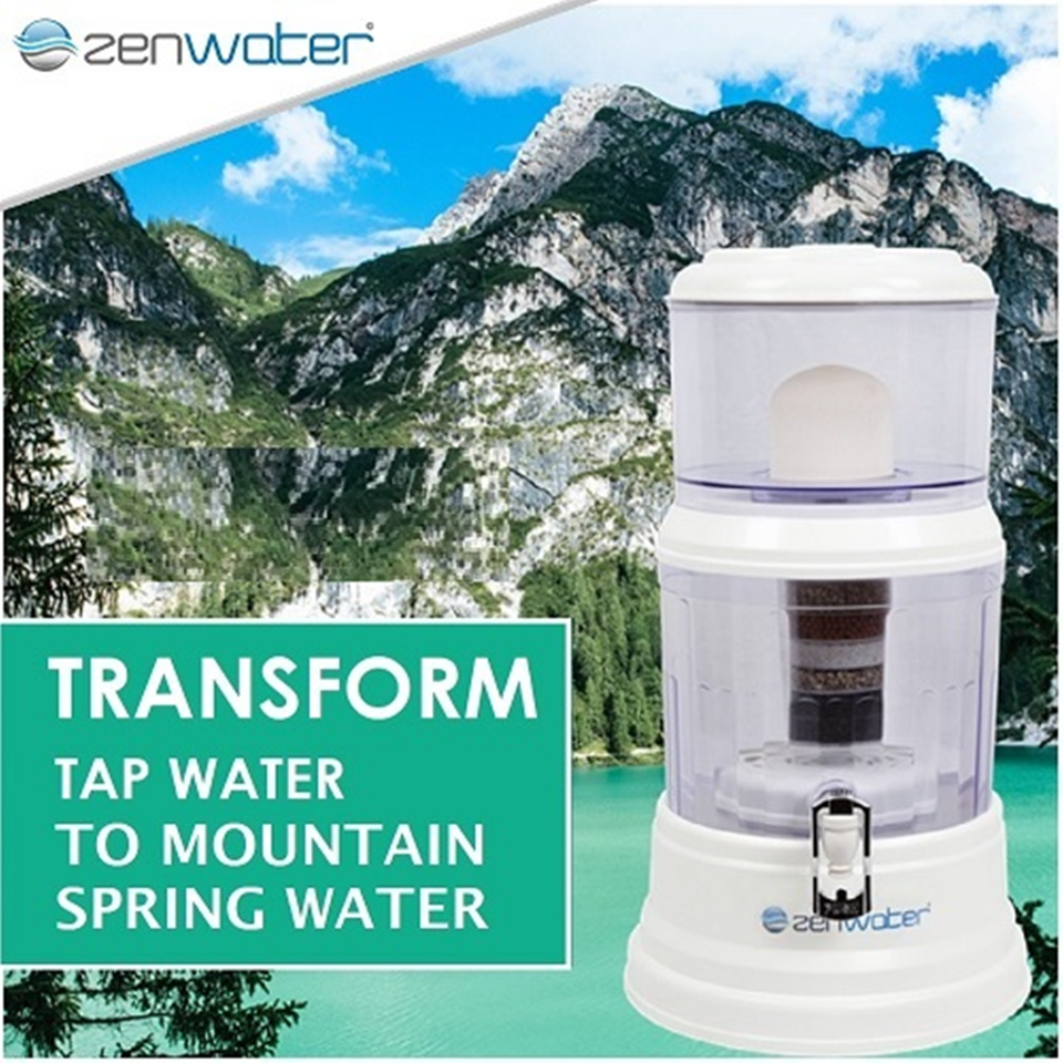 GENUINE ZEN WATER SYSTEMS 4 GALLON COUNTERTOP WATER FILTER PURIFIER