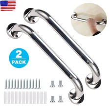 2Pcs Stainless Steel Grab Bar Bathroom Safety Handicap Shower Tub Handle Support