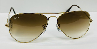 Ray Ban Cockpit Light Brown Gradient Aviator Unisex Sunglasses RB3025 001/51 58
