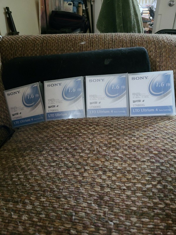 Sony LTX800G LTO-4 Ultrium Cartridges lot of 4 new in plastic 1.6TB