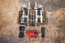 Valvetronic Single Inlet/Outlet 2.5" Steel Universal Valved Muffler Kit - Pair