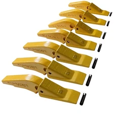 Weld-on Flush Mount L2520N-2AH Bucket Shanks 2A Bucket Teeth with Pins - 7 Set