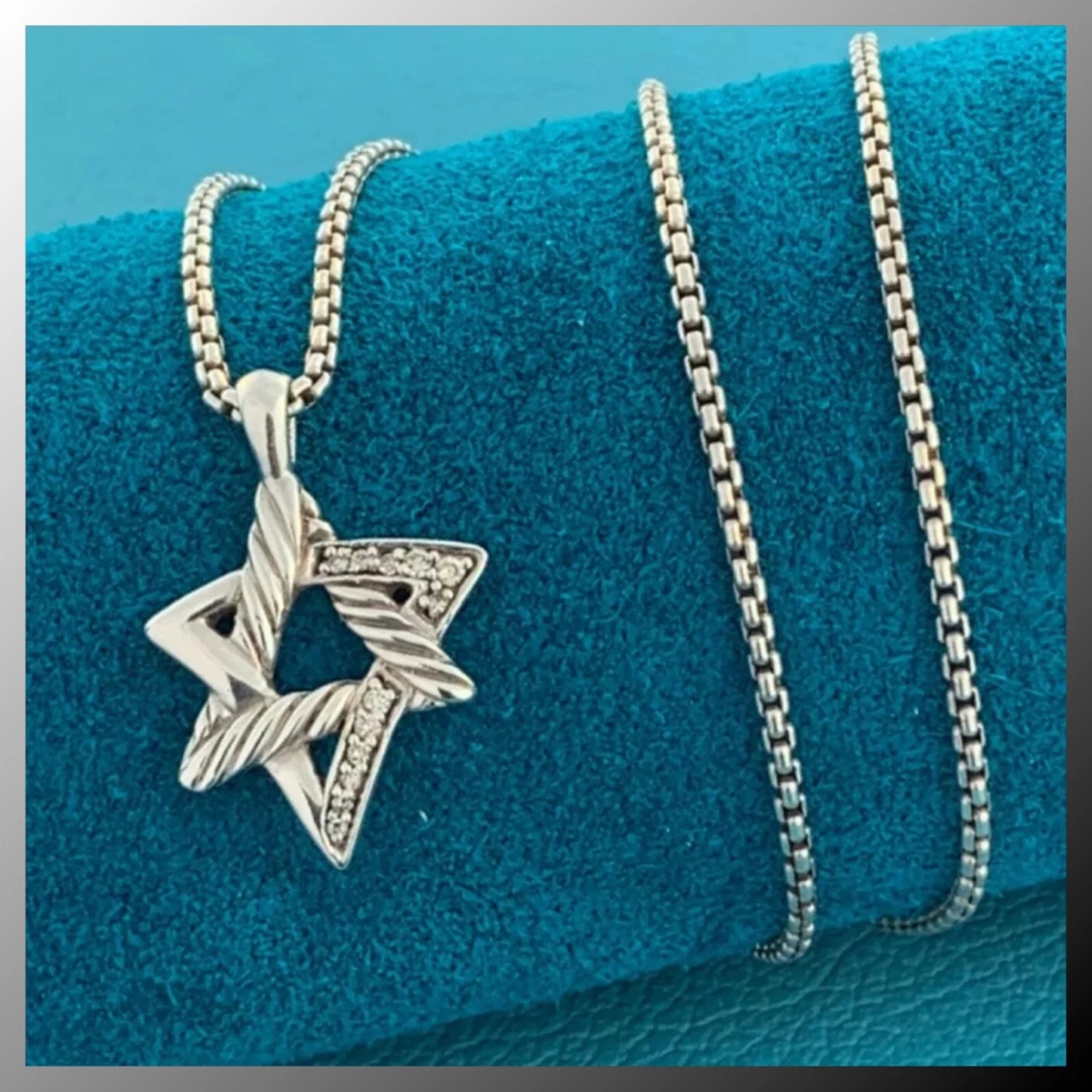 David Yurman Cable Collectibles® Kids Star of David Necklace with Diamonds  | Bloomingdale's