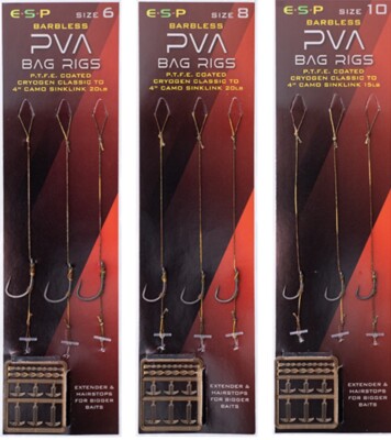 DRENNAN ESP CARP FISHING PVA BAG RIGS in BARBED OR BARBLESS