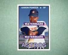 Aaron Pointer Houston Astros 1967 Style Custom Baseball Art Card
