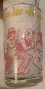 Vintage 1973 Archie Comics Juice Glass Friends Are For Sharing Archie on Bottom