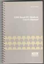 1200 BAUD PC MODERN USER'S MANUAL TANDY COMPUTER PRODUCTS SPIRAL BOUND VG PB