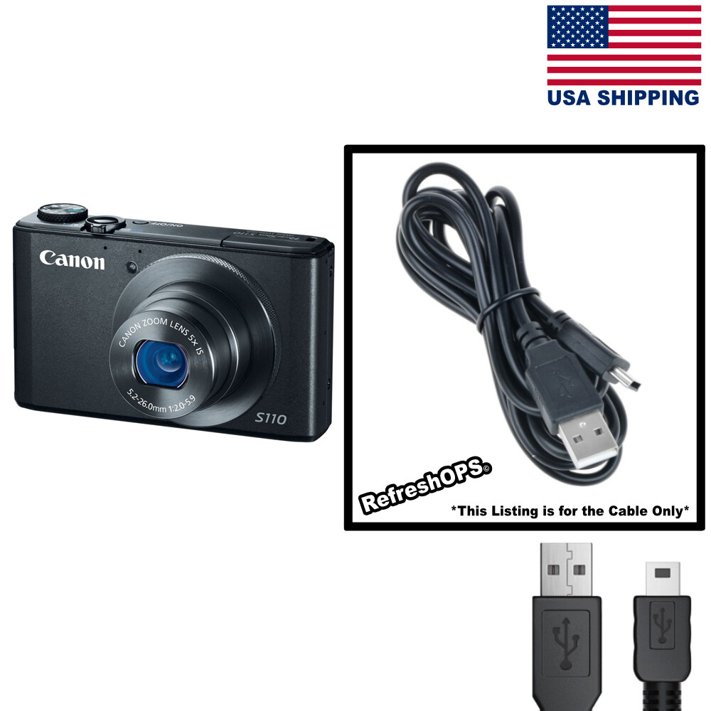 Canon PowerShot S110 Digital Camera USB Cable Transfer Cord Replacement