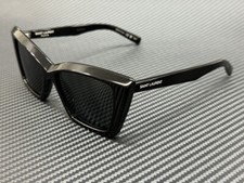 SAINT LAURENT SL 657 001 Black Grey Women's 54 mm Medium Sunglasses