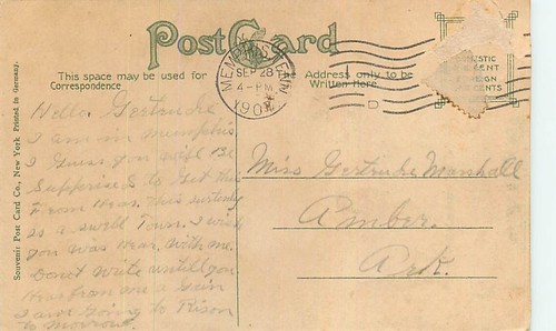 Postcard Street Car Trolley, Madison Street Scene, Memphis, Tennessee used 1907 - 第 2/2 張圖片