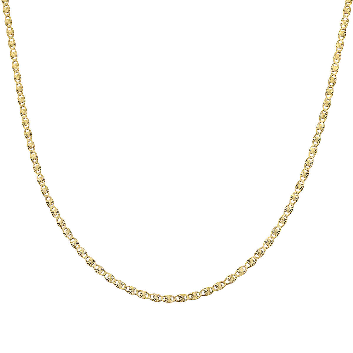 925 Sterling Silver 2.5mm Star Flat Link Chain Necklace - 16 925 Sterling Silver 2.5mm Star Flat Link Chain Necklace - 16