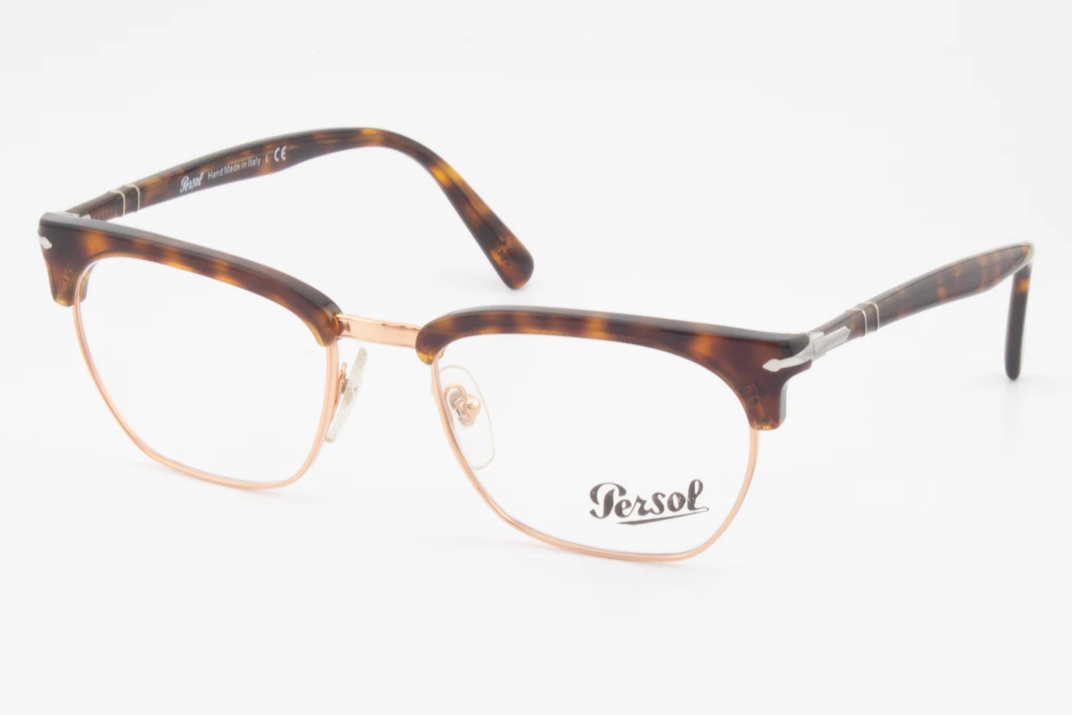 Persol 3196 V 24 Male Rectangular Glasses Frames Brown Tortoise 53mm