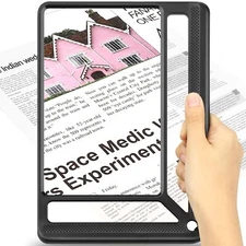 5X Full Page Magnifying Glass for Reading Large Handheld Book Page Viewing