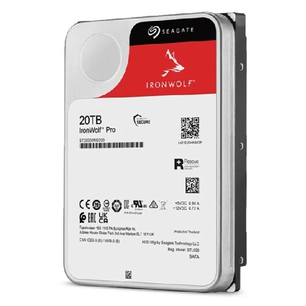 20TB Seagate IronWolf Pro ST20000NT001 7200RPM 256MB, BRAND NEW Sealed - Image 2 of 2