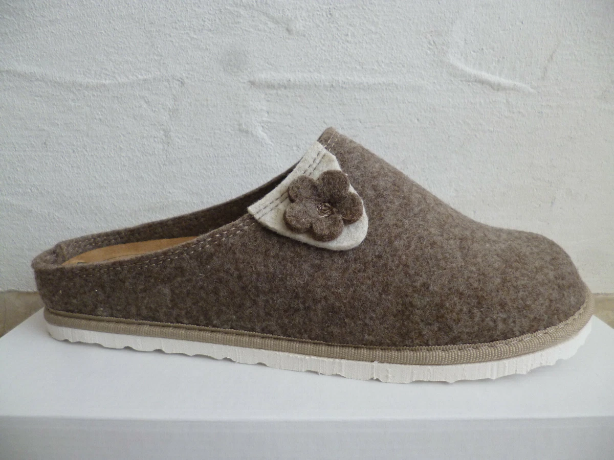 Franken Schuhe Ladies Slippers House Shoe Slippers Felt Beige New | eBay