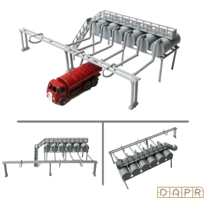 DAPR-N Spurweite Modelleisenbahn Szenerosit - Messegelände Stoßstange