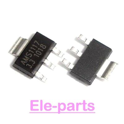 50 PCS AMS1117-3.3 SOT-223 LM1117-3.3 1117 3.3V 1A Voltage Regulator Transistor 