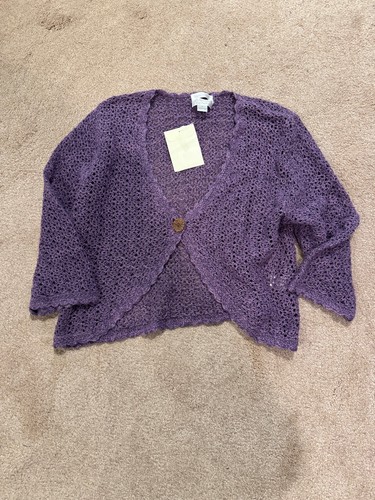 Womens Christopher & Banks Mini Sweater, Purple, NWT, L