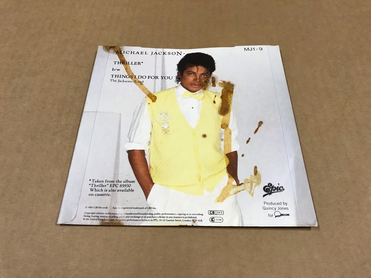 Vintage 1981 Epic MJ1-9 Michael Jackson Vinyl - Thriller/Things I Vintage 1981 Epic MJ1-9 Michael Jackson Vinyl - Thriller/Things I
