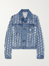 Maison Martin Margiela Distressed Cut-out Denim Jacket Sz. 40it/4us